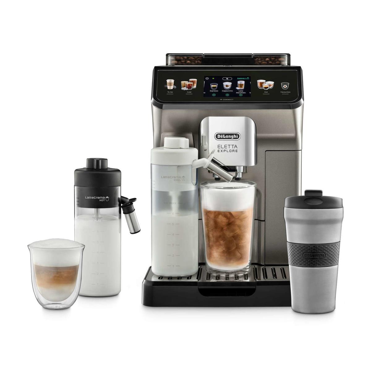 De’Longhi Eletta Explore Bean-to-Cup Coffee Machine ECAM450.86.T – Silver
