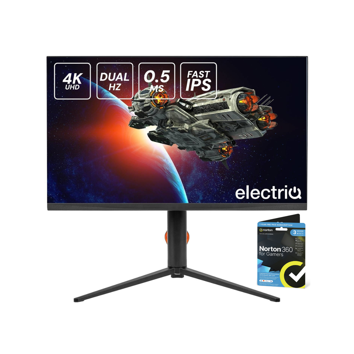 electriQ 27" Fast IPS Dual Mode 4K UHD 160Hz Full HD 320Hz 0.5ms Gaming Monitor