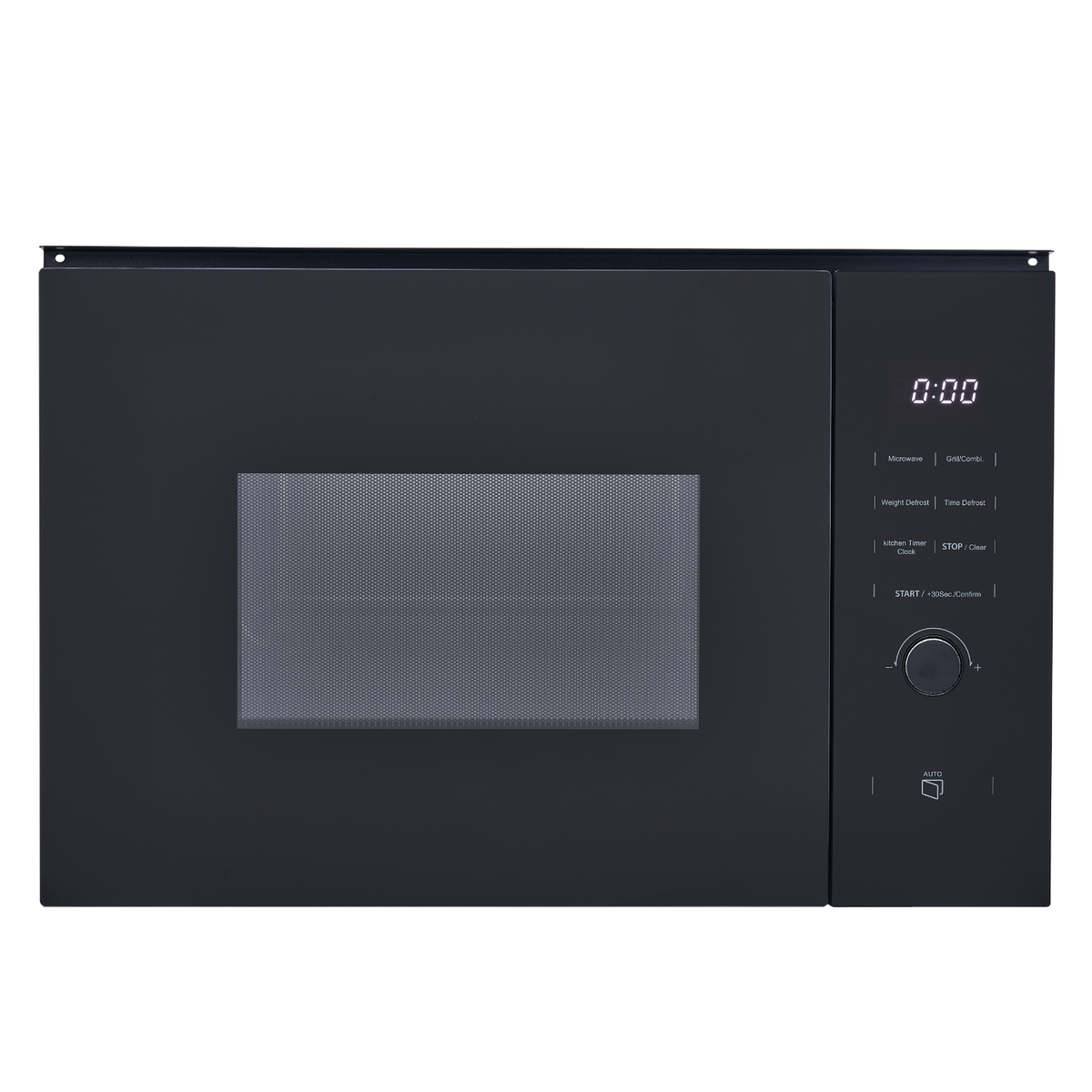 GRADE A1 - electriQ 25L 900W Built-In Microwave with Grill - Black