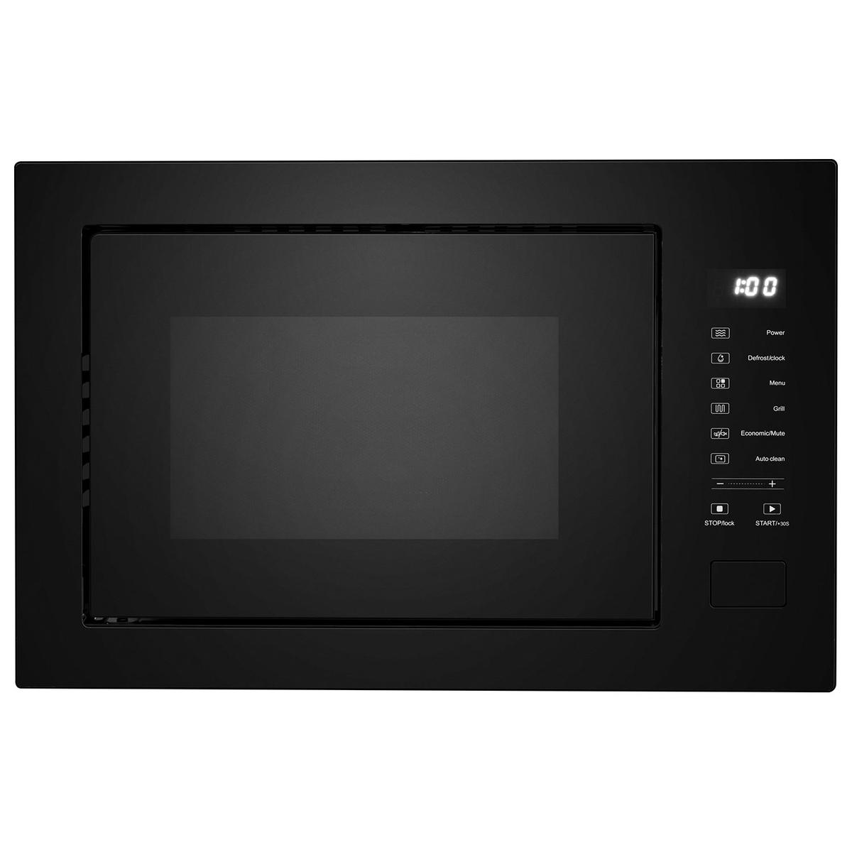 electriQ 25L Built-In Microwave with Grill - Black