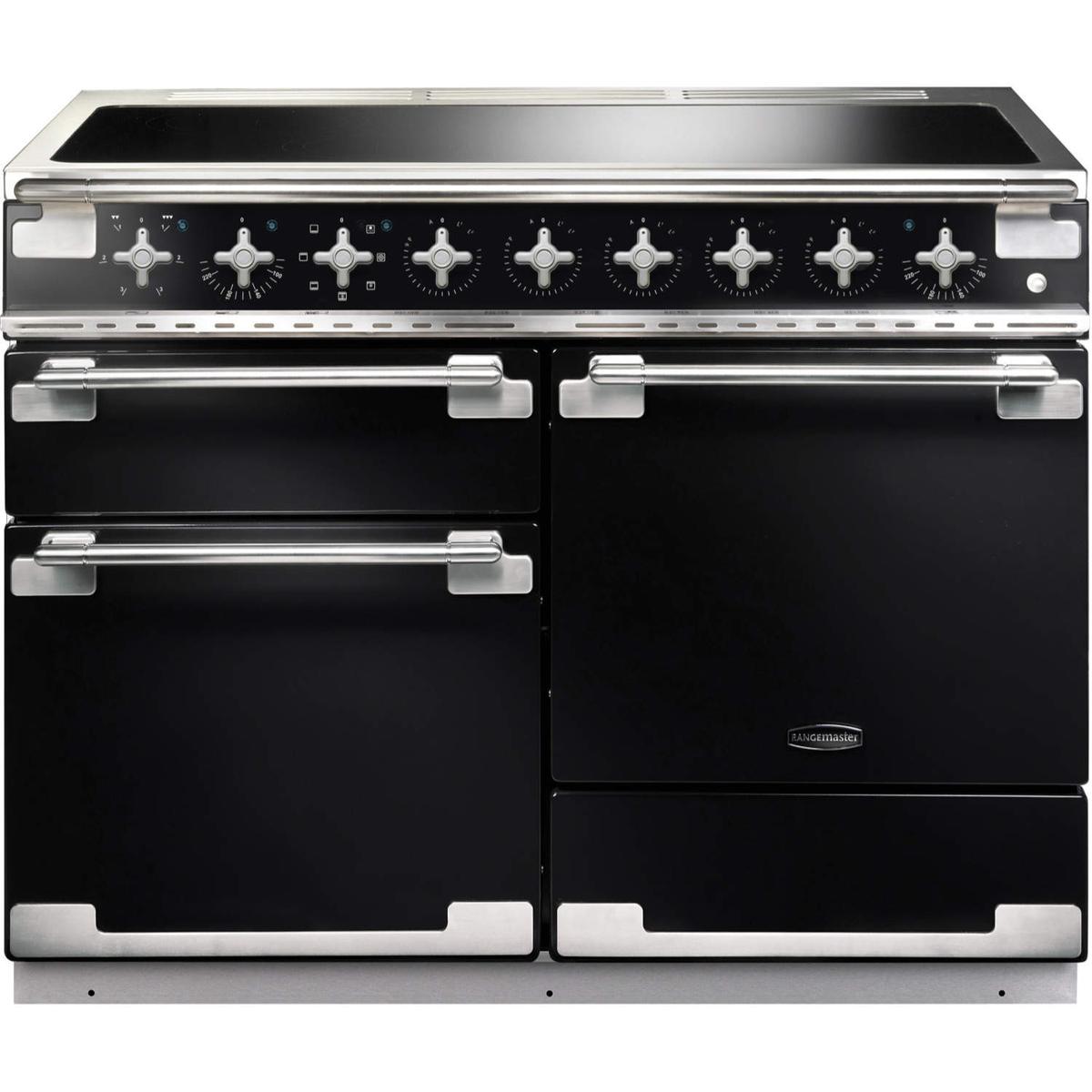 Rangemaster ELS110EIGB Elise 110 Electric Range Cooker with Induction Hob - Black