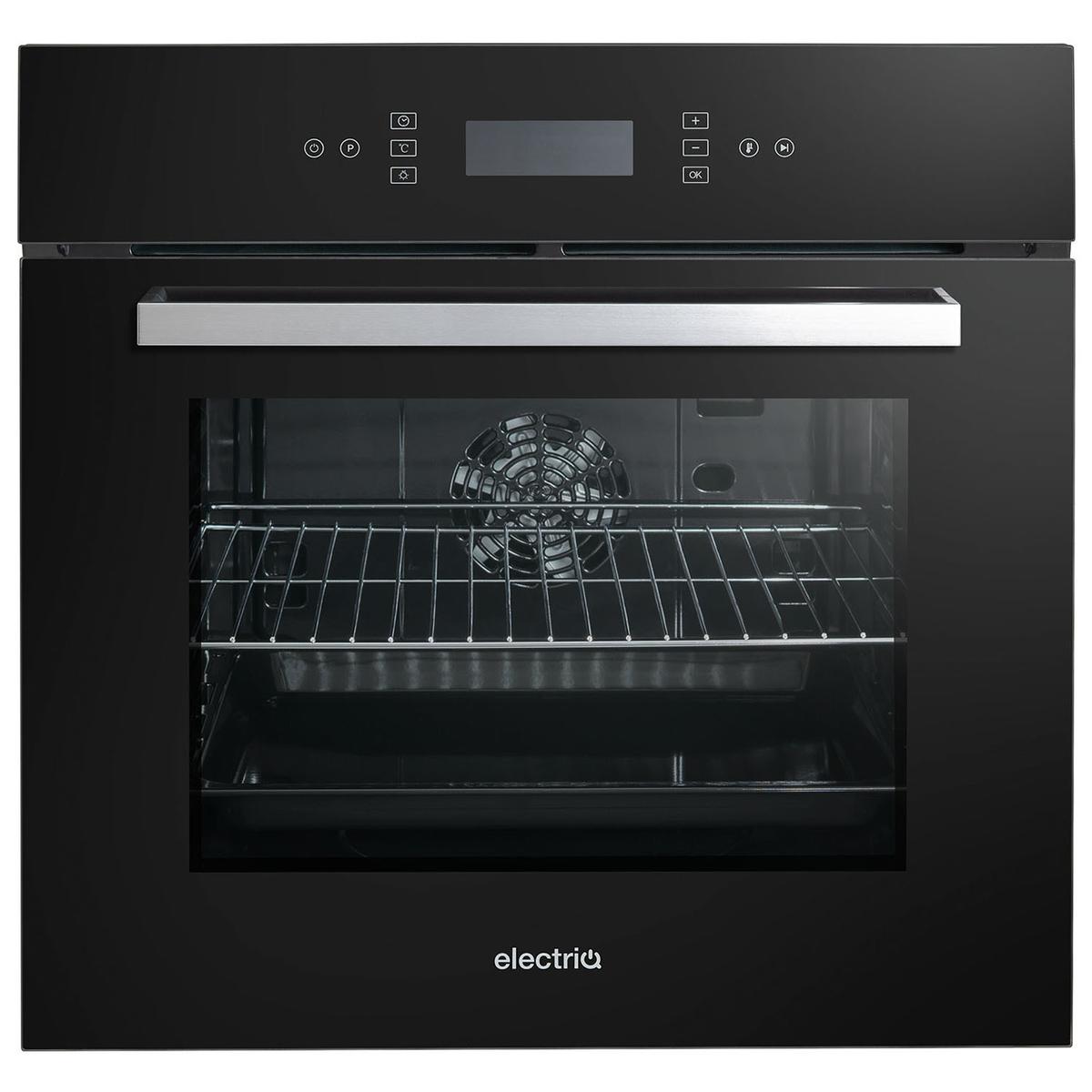 electriQ Electric Single Oven with Touch Controls - Black