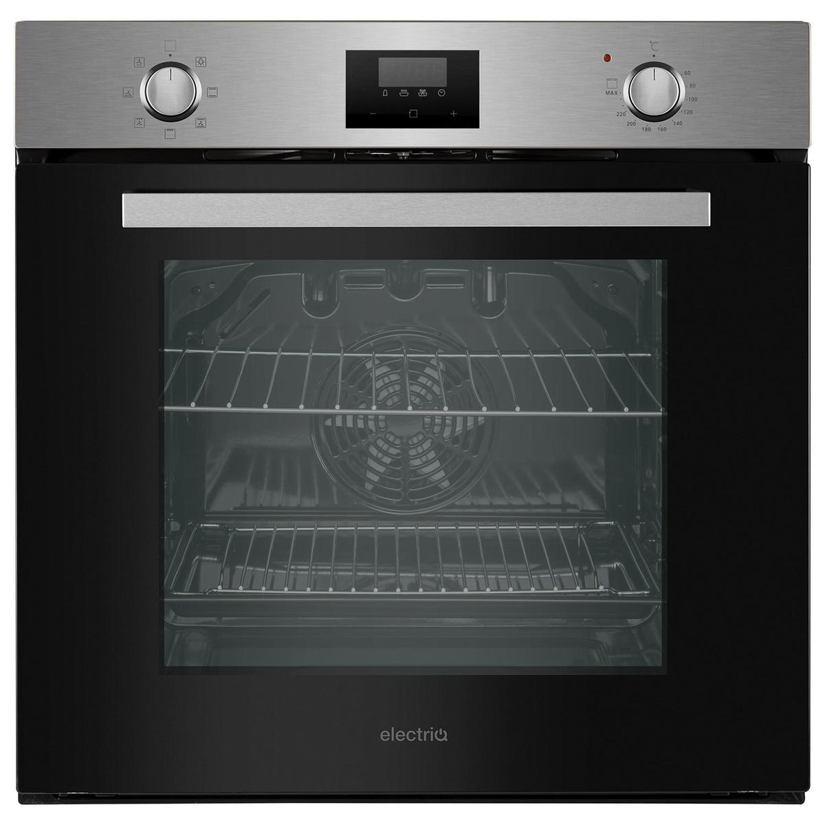 electriQ Electric Fan Assisted Single Oven with LED Timer - Stainless Steel