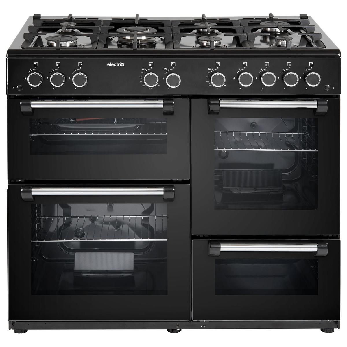 electriQ 100cm Gas Range Cooker – Black
