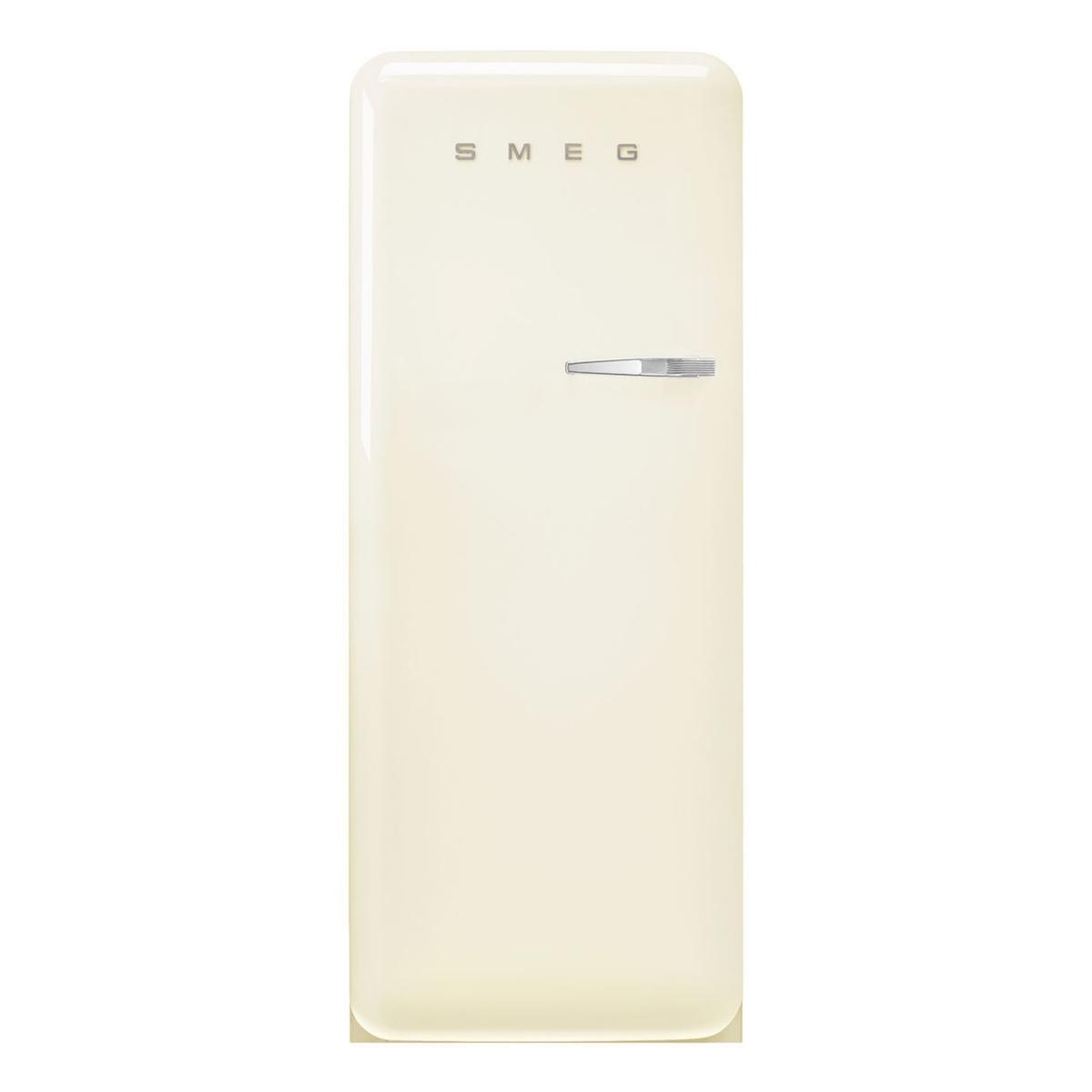 Smeg 244 Litre Fifties Style Left Hand Hinge Freestanding Fridge With Ice Box – Cream