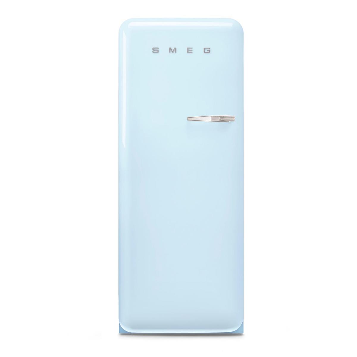 Smeg 244 Litre Fifties Style Left Hand Hinge Freestanding Fridge With Ice Box – Pastel Blue