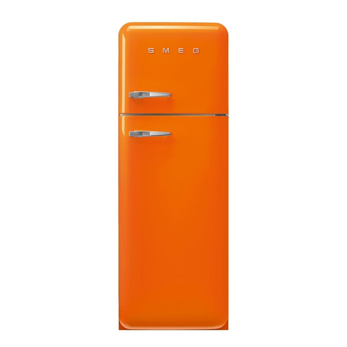 Smeg 294 Litre Fifties Style Right Hand Hinge 70/30 Fridge Freezer - Orange