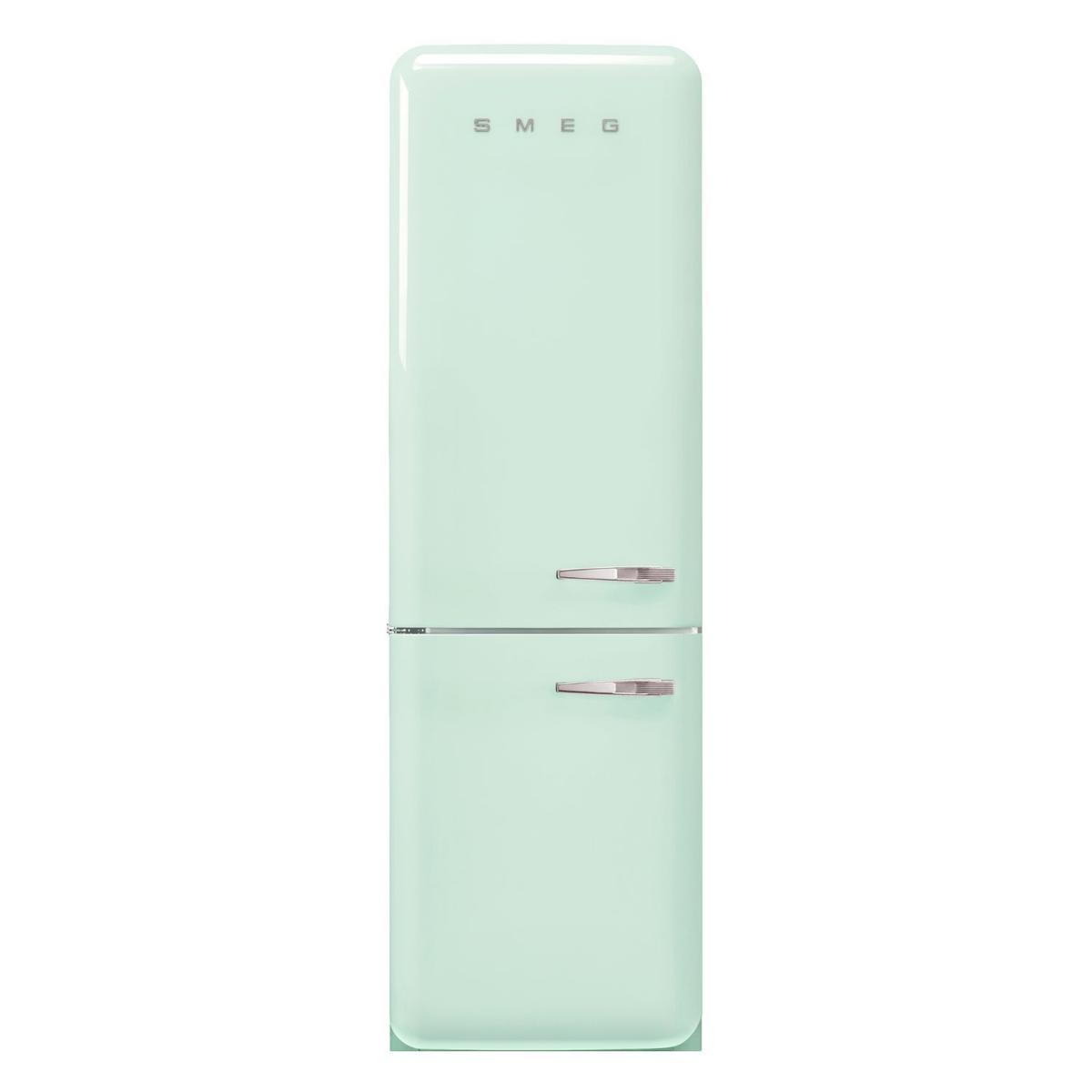 Smeg 331 Litre Fifties Style Left Hand Hinge 70/30 Fridge Freezer - Pastel Green