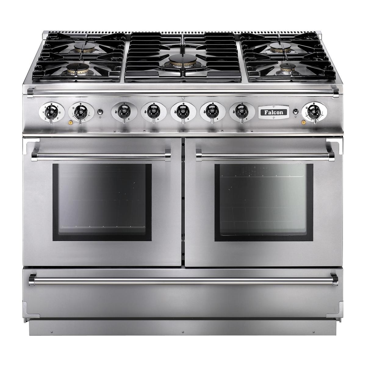 GRADE A2 - Falcon Continental 110cm Dual Fuel Range Cooker - Stainless Steel