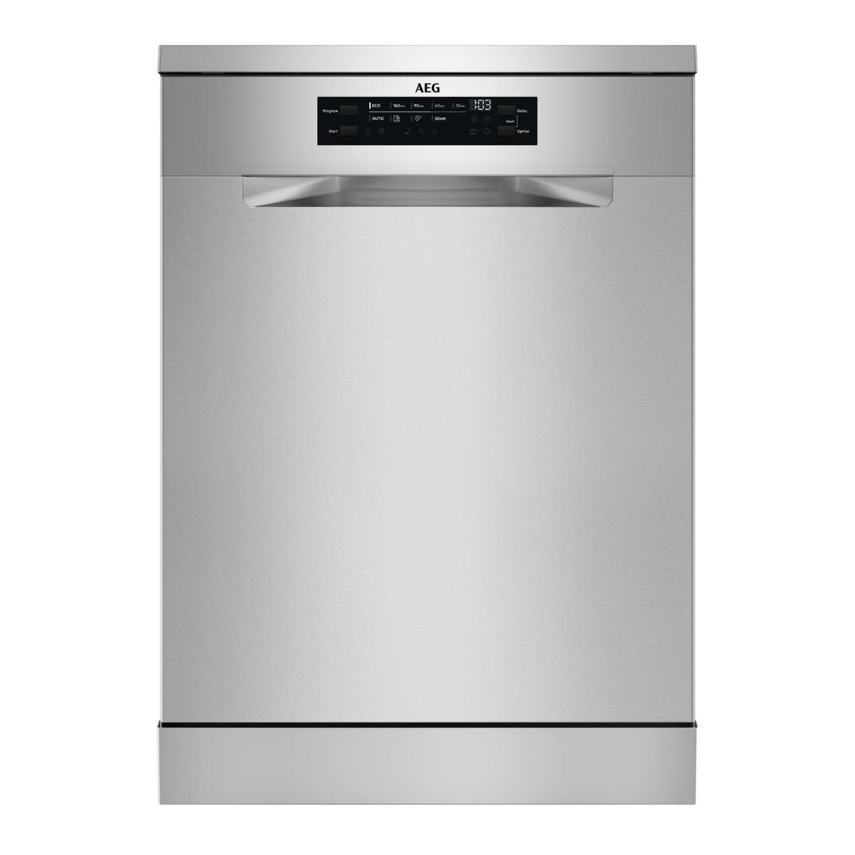 AEG 7000 GlassCare Freestanding Dishwasher - Silver B-rated