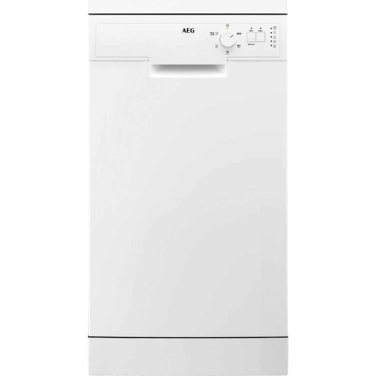 AEG 5000 AirDry Freestanding Slimline Dishwasher - White