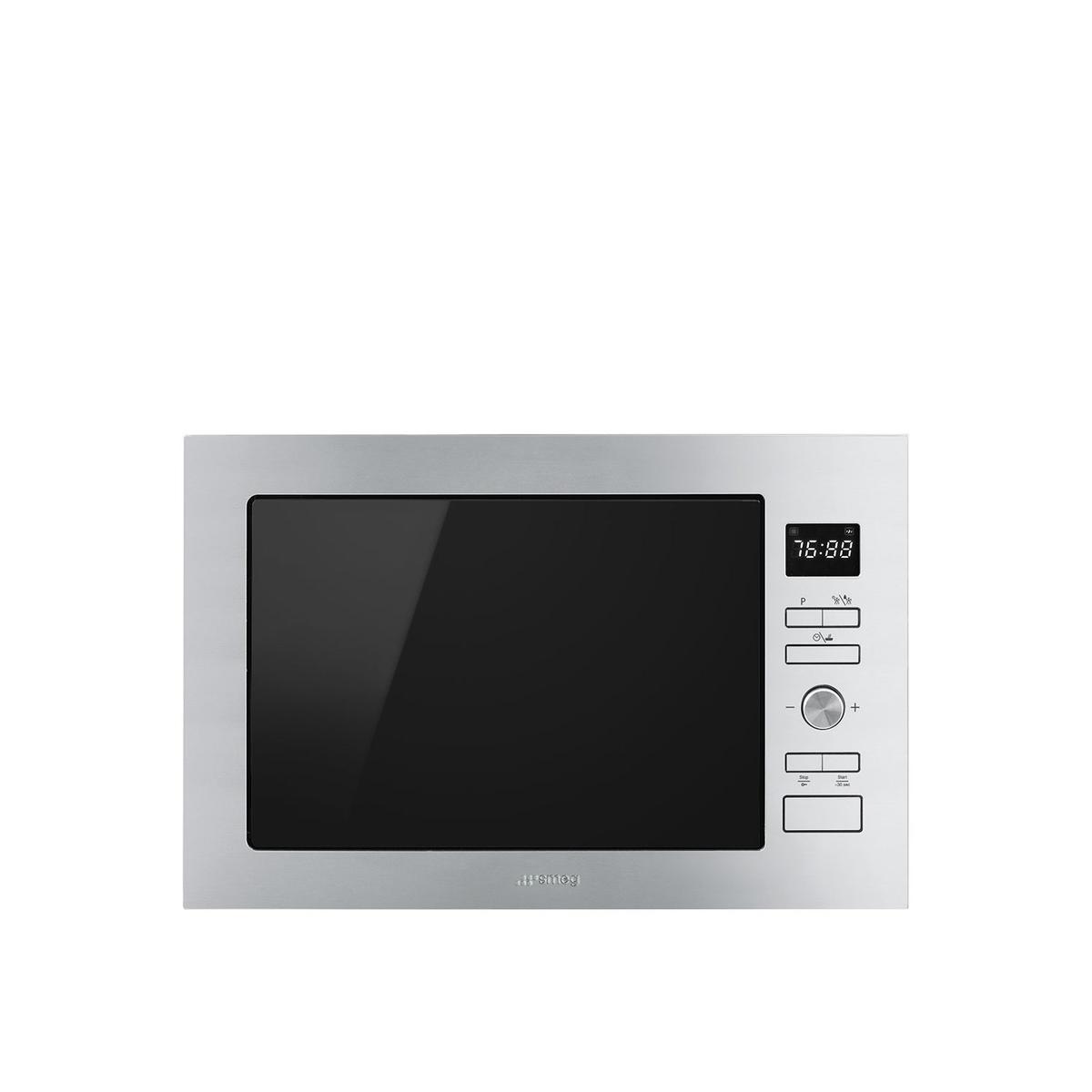 Refurbished Smeg Cucina FMI425X Built In 25L 900W Microwave Oven & Grill Stainless Steel