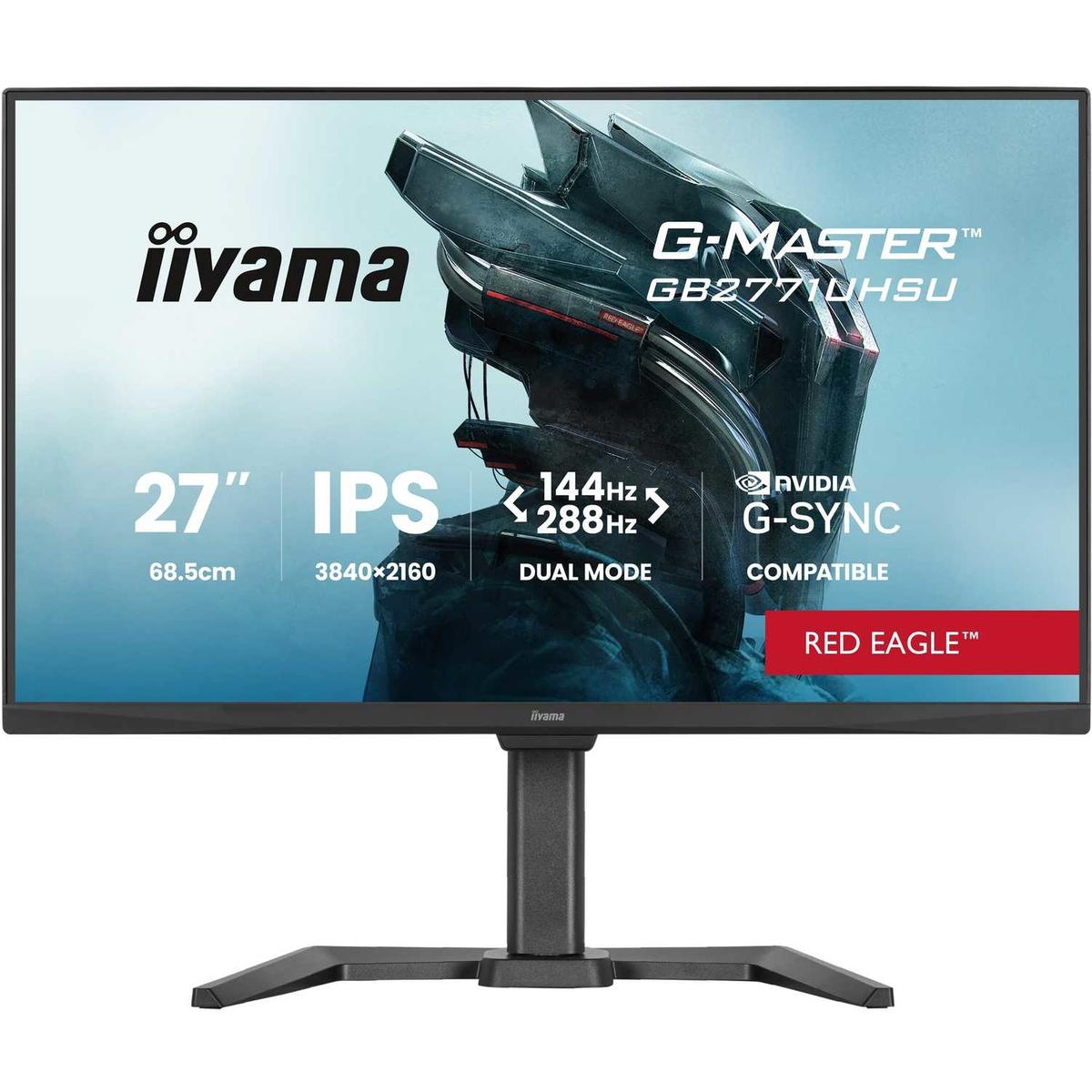 iiyama G-Master GB2771UHSU 27" IPS Dual Mode 4K UHD 144Hz Full HD 288Hz 0.8ms Gaming Monitor