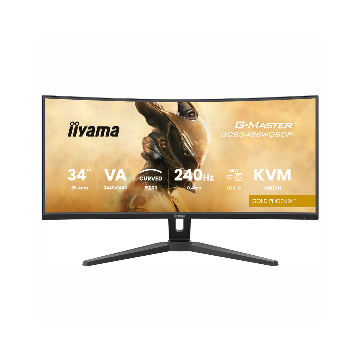 iiyama G-Master GCB3486WQSCP 34" VA UltraWide QHD 240Hz 0.4ms USB-C KVM Curved Gaming Monitor