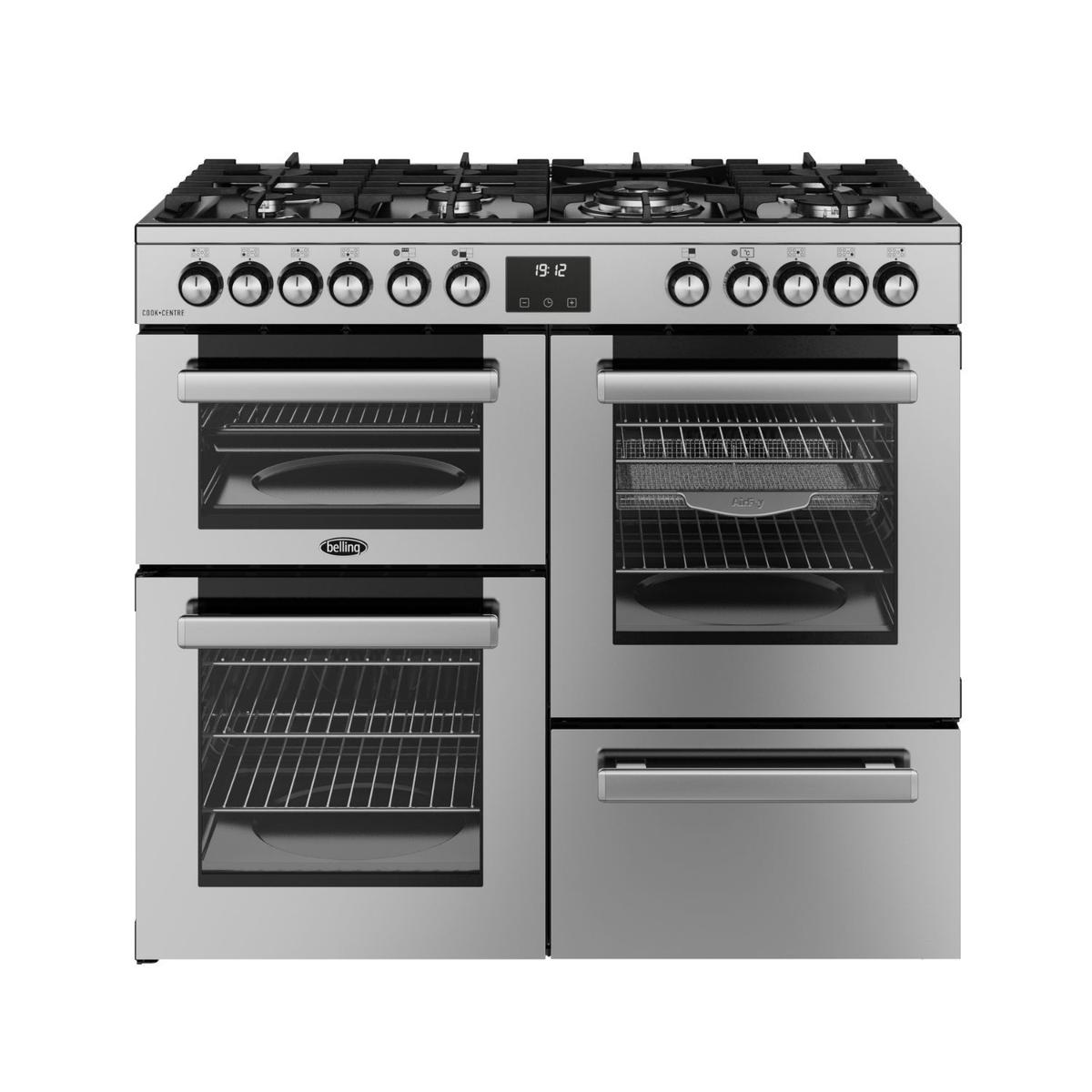 Belling Cookcentre 100cm Dual Fuel Range Cooker - Stainless Steel
