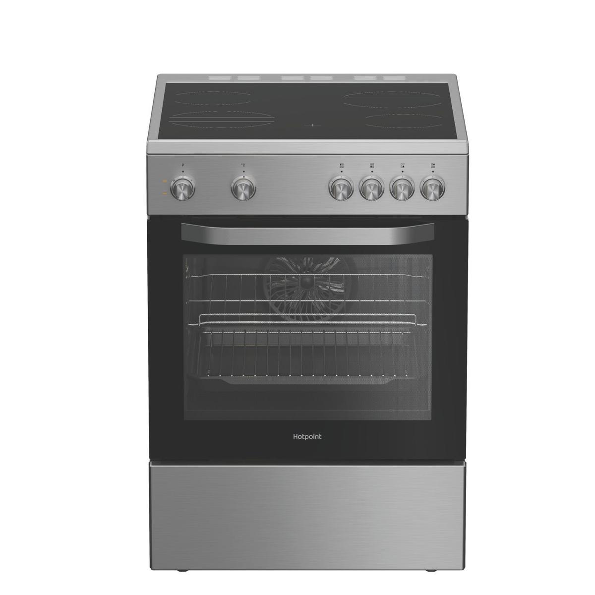 Hotpoint 60cm Electric Cooker - Stainless steel