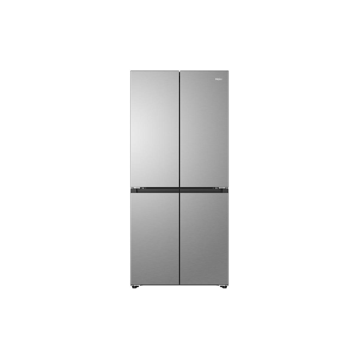 Haier Cube Series 5 523 Litre Four Door American Fridge Freezer - Inox