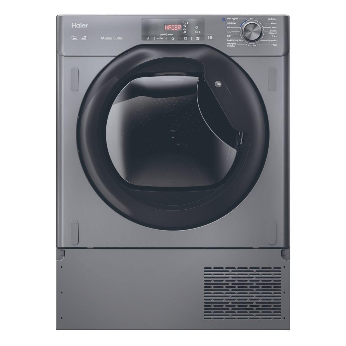 Haier Series 4 7kg Integrated Heat Pump Tumble Dryer - Anthracite Grey