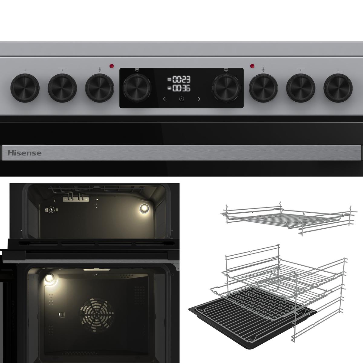 Hisense 60cm Electric Cooker - Stainless Steel