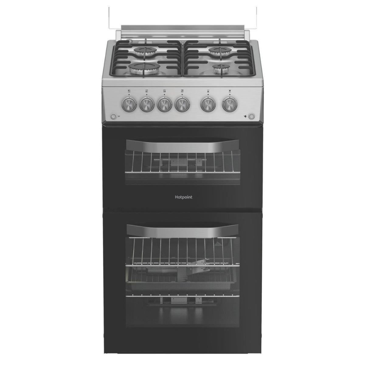 Hotpoint 50cm Gas Cooker - Stainless Steel