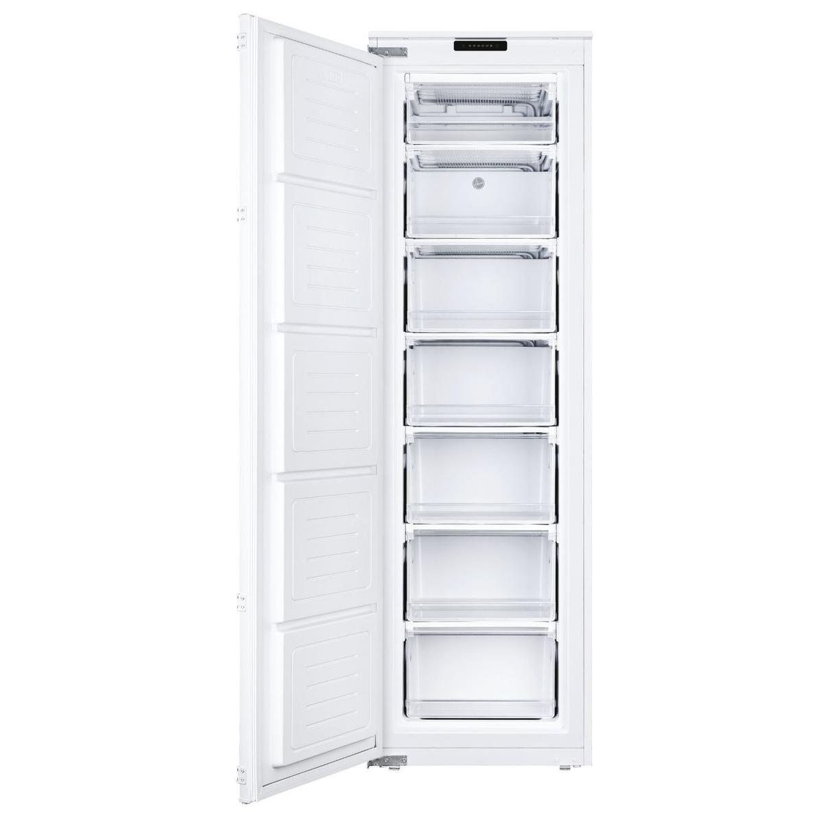 Hoover 204 Litre 177cm Integrated Tall Static Freezer - White with Sliding Door Hinge