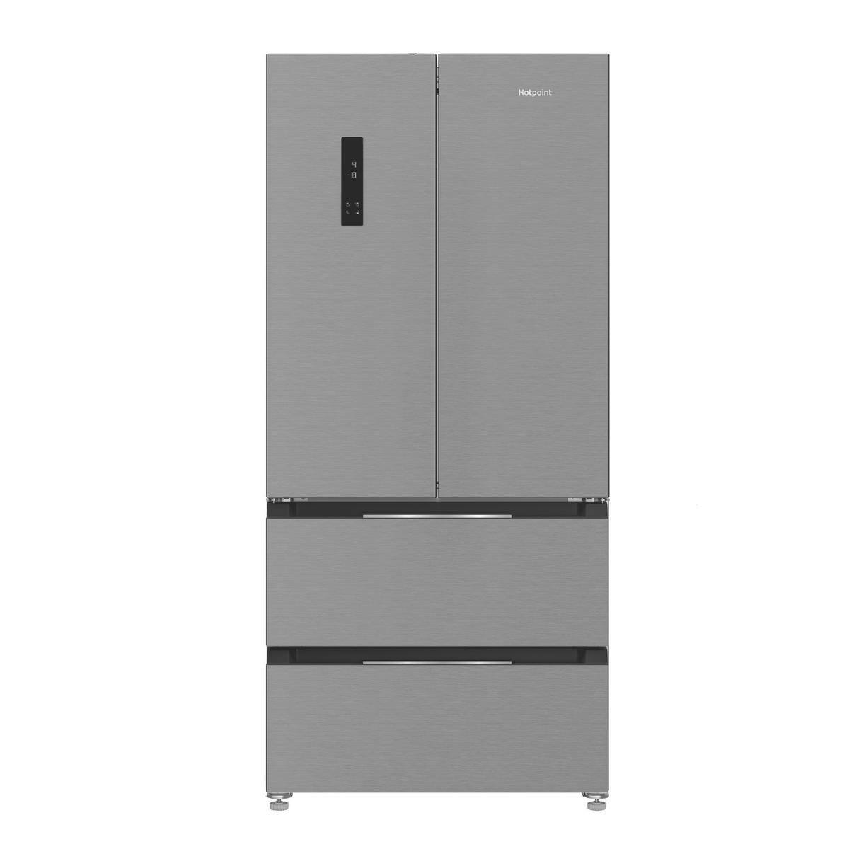 Hotpoint 510 Litre French Style American Fridge Freezer - Inox