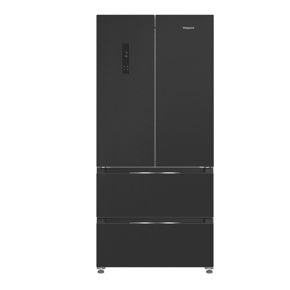 Refurbished Hotpoint 510 Litre French Style American Fridge Freezer - Inox