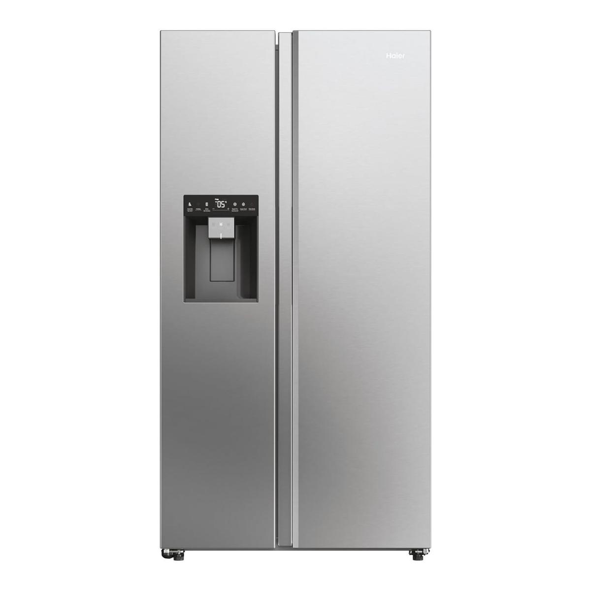 Haier Series 5 601 Litre Side-by-Side American Fridge Freezer - Stainless steel