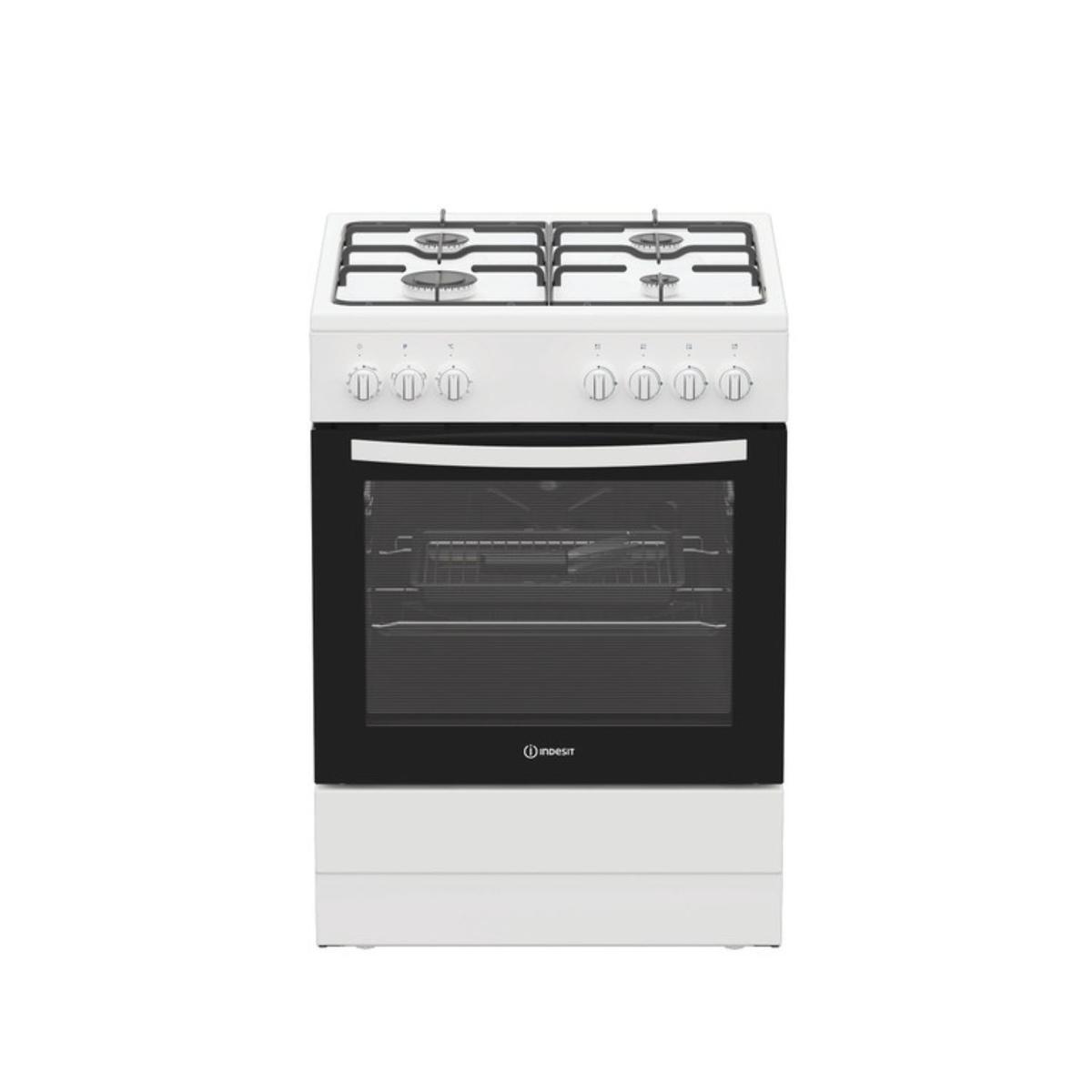 Indesit 60cm Dual Fuel Cooker - White