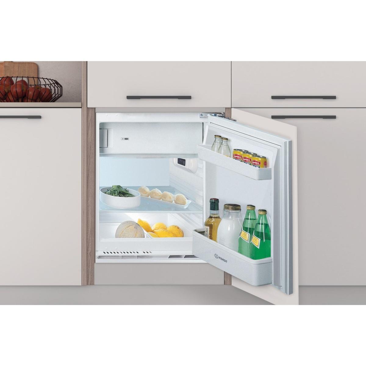 Refurbished Indesit 126 Litre Integrated Under Counter Fridge