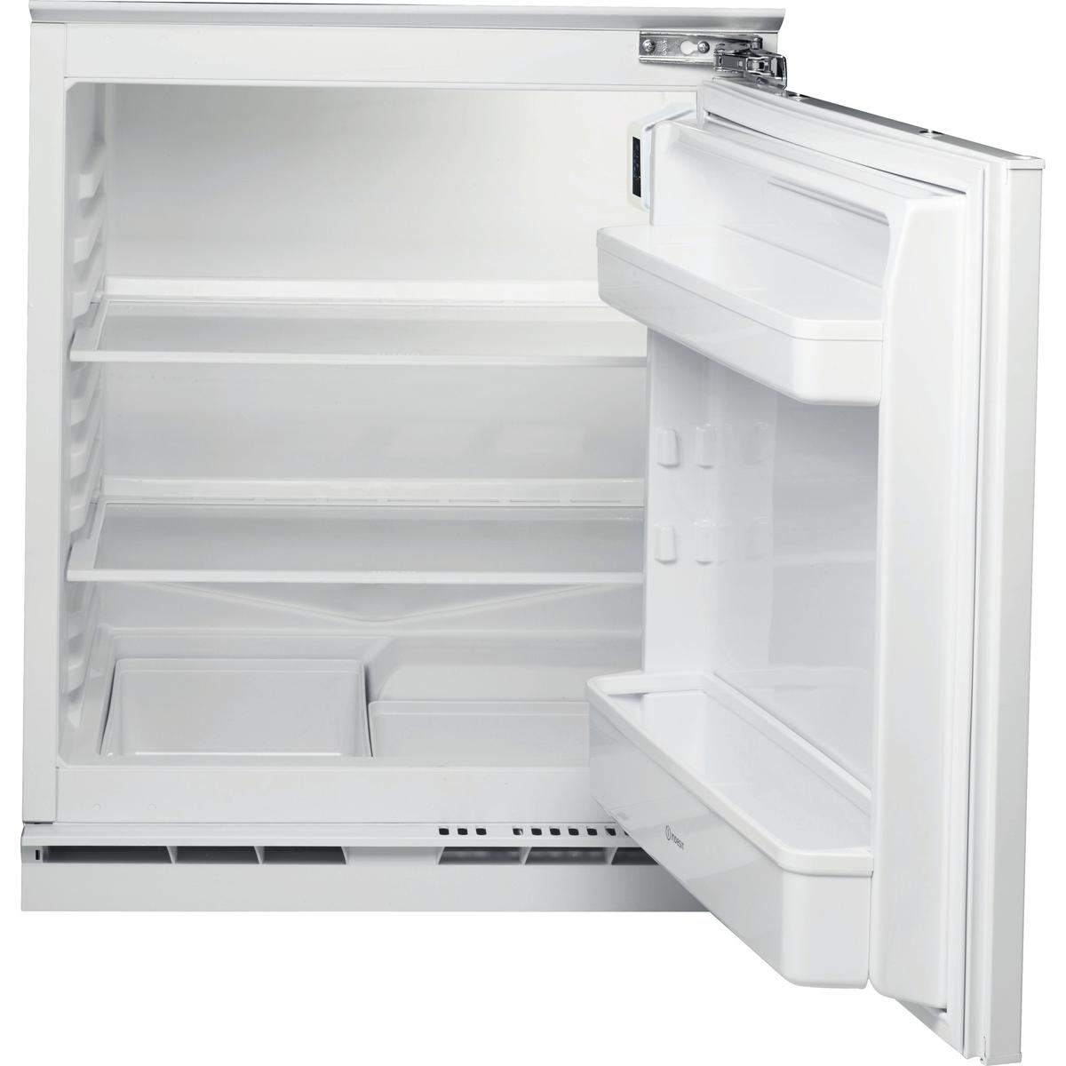 Indesit 144 Litre 82cm Integrated Under Counter Larder Fridge with Fixed Door Hinge