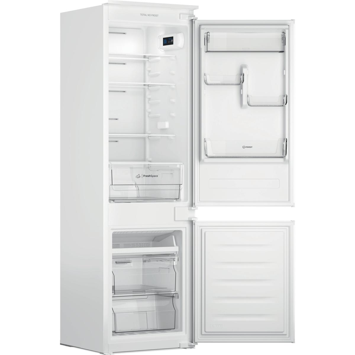 Indesit 250 Litre 177cm 70/30 Integrated Fridge Freezer with Sliding Door Hinge