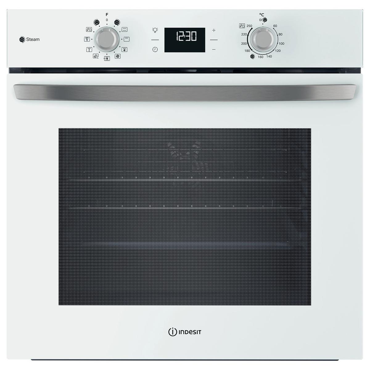 GRADE A1 - Indesit IO258HSWUK Turn&Go Steam Electric Single Oven - White