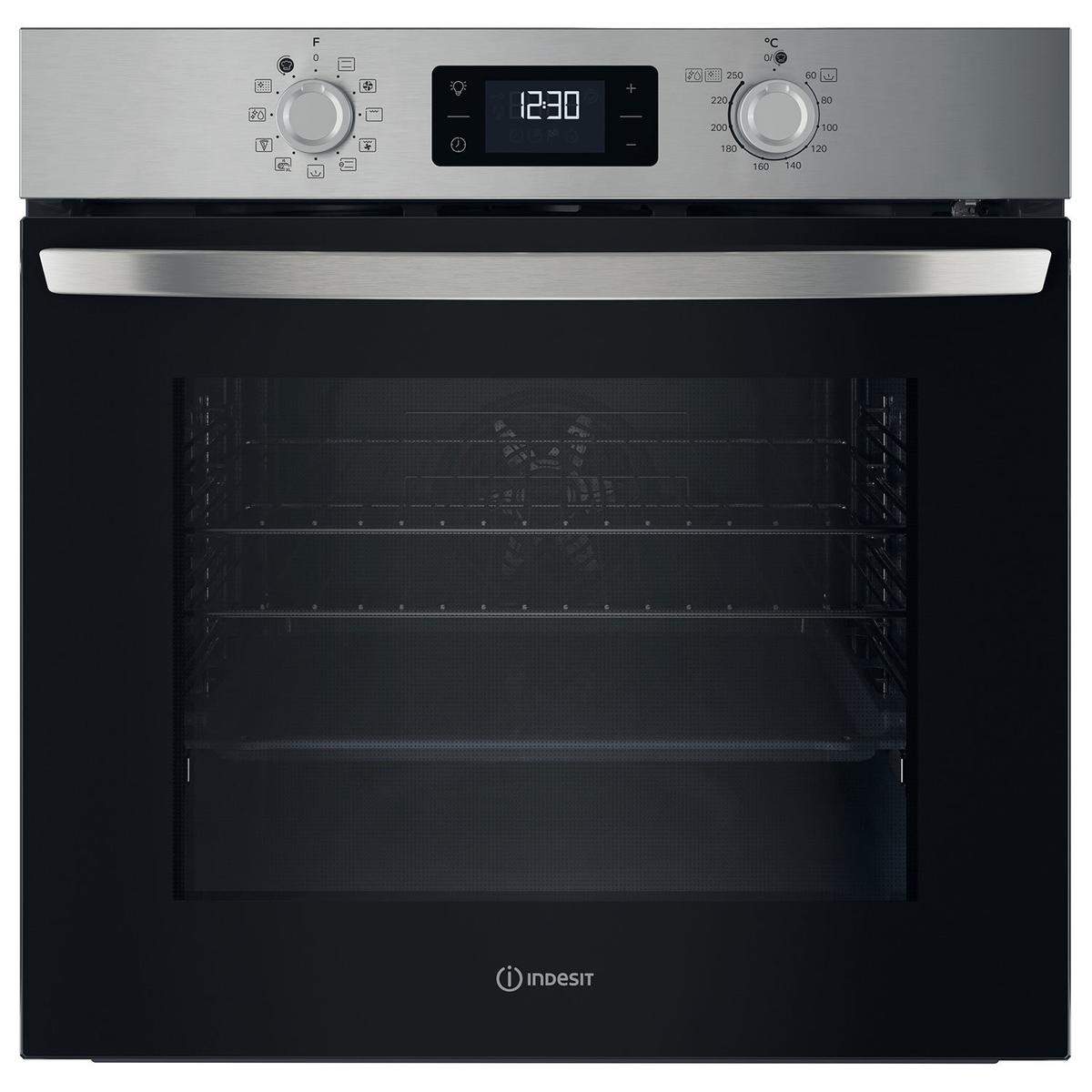 Indesit IO278P1XUK Turn&Go Electric Single Oven - Stainless Steel