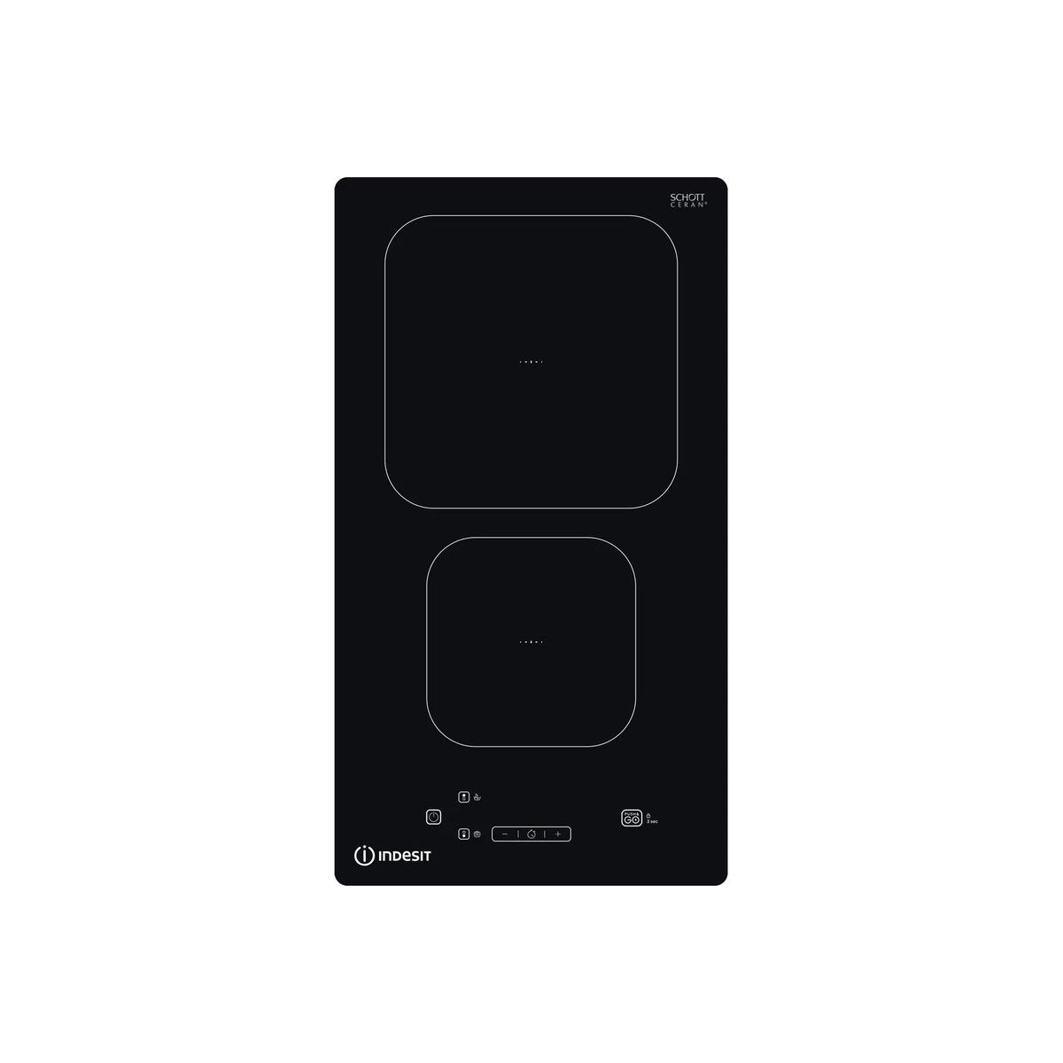 Refurbished Indesit IS19Q30NE 28cm 2 Zone Domino Induction Hob Black