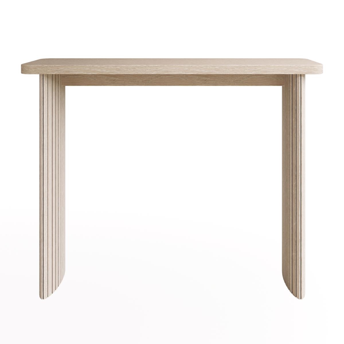 ALMOST PERFECT - Slim & Narrow Light Oak Console Table - Jarel