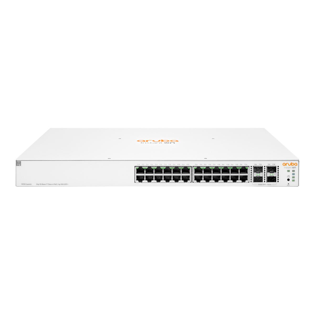 HPE Aruba Instant On 1930 24G 24-Port Class4 Gigabit Ethernet with SFP+ PoE L3 Rack-mountable Managed Switch