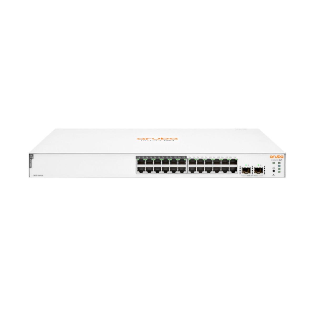 HPE Aruba Instant On 1830 24G 24-Port Gigabit PoE+ with SFP L2 Smart Managed Rack-mountable Switch 195W