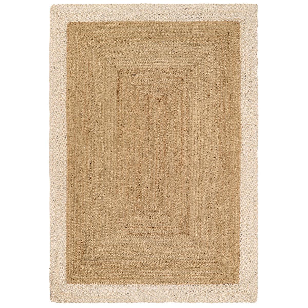 Natural Jute Rug with White Border - 230 x 160 cm - Origins