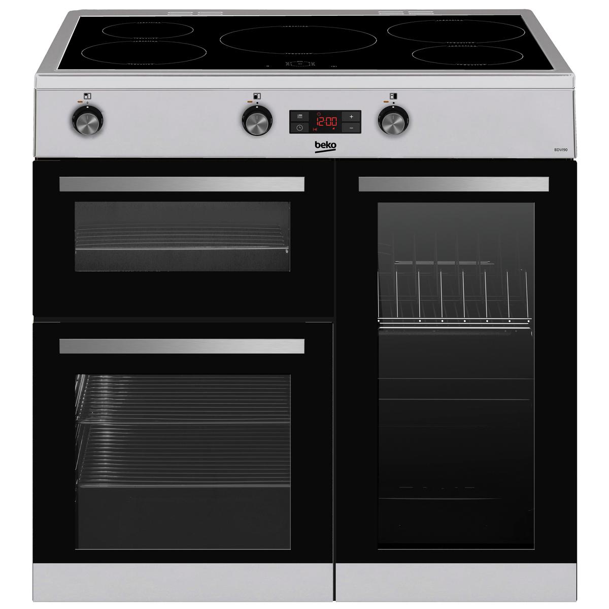 Beko 90cm Electric Induction Range Cooker - Stainless Steel