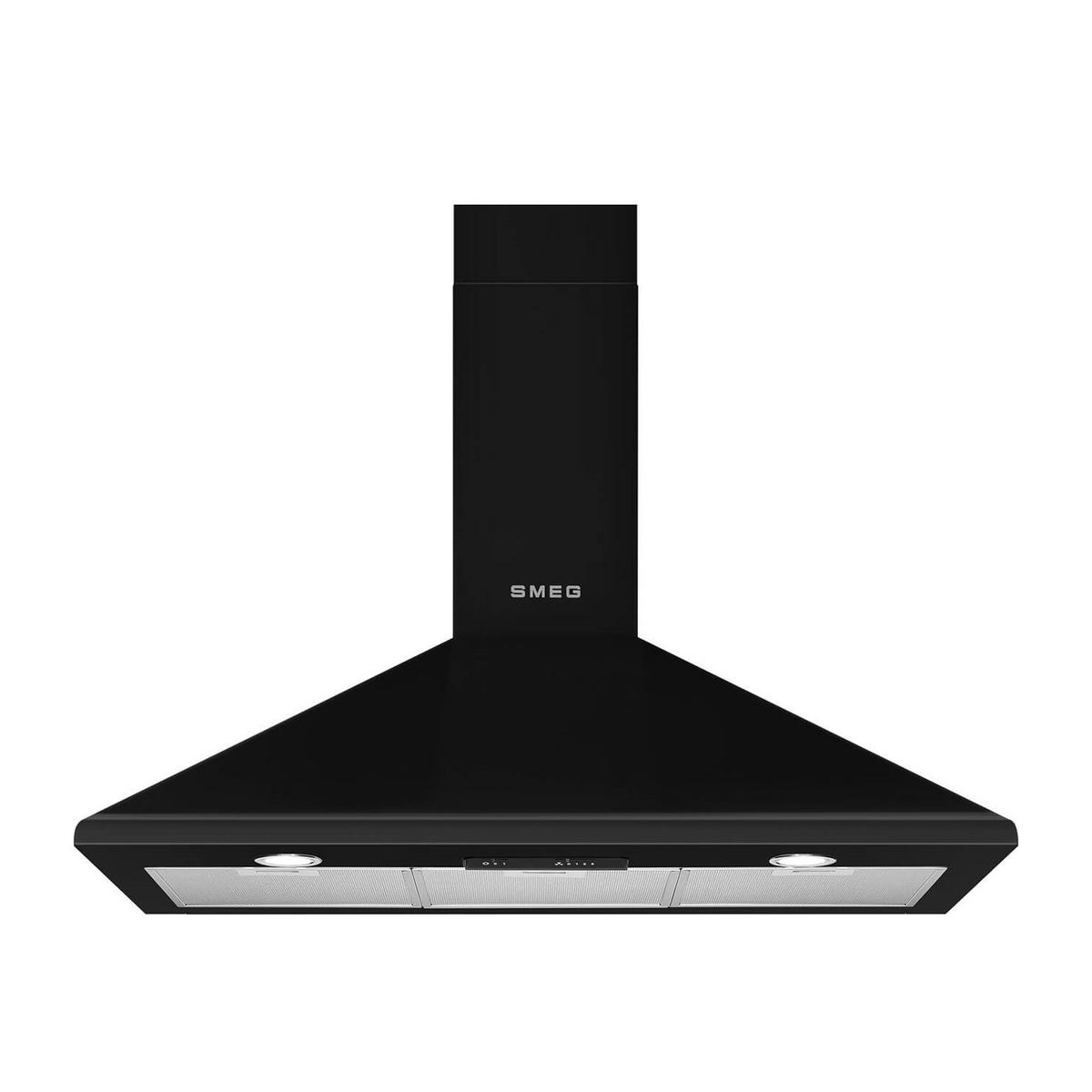 Smeg 90cm Chimney Cooker Hood - Black
