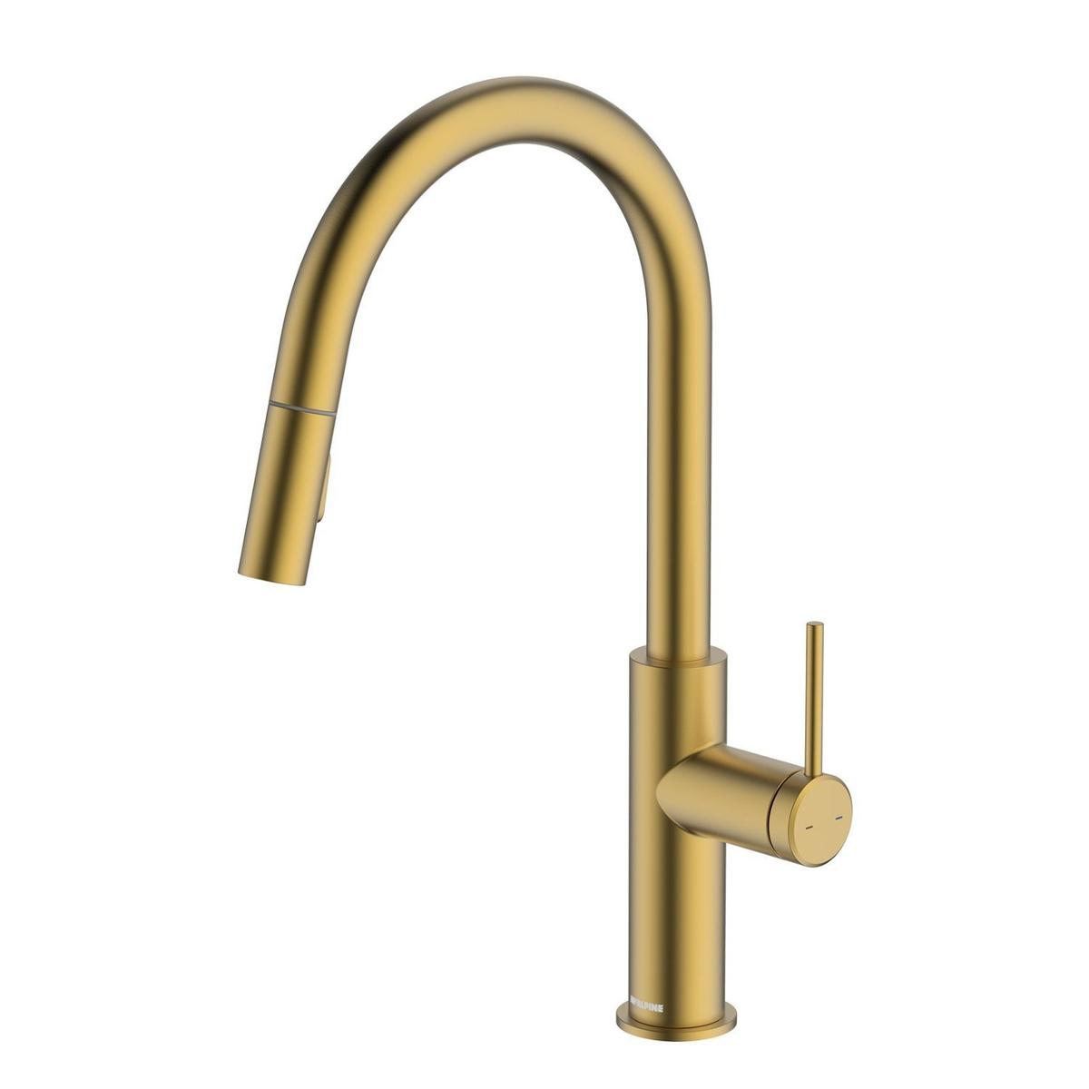 McAlpine Ness Dual Lever Kitchen Mixer Tap - Brass