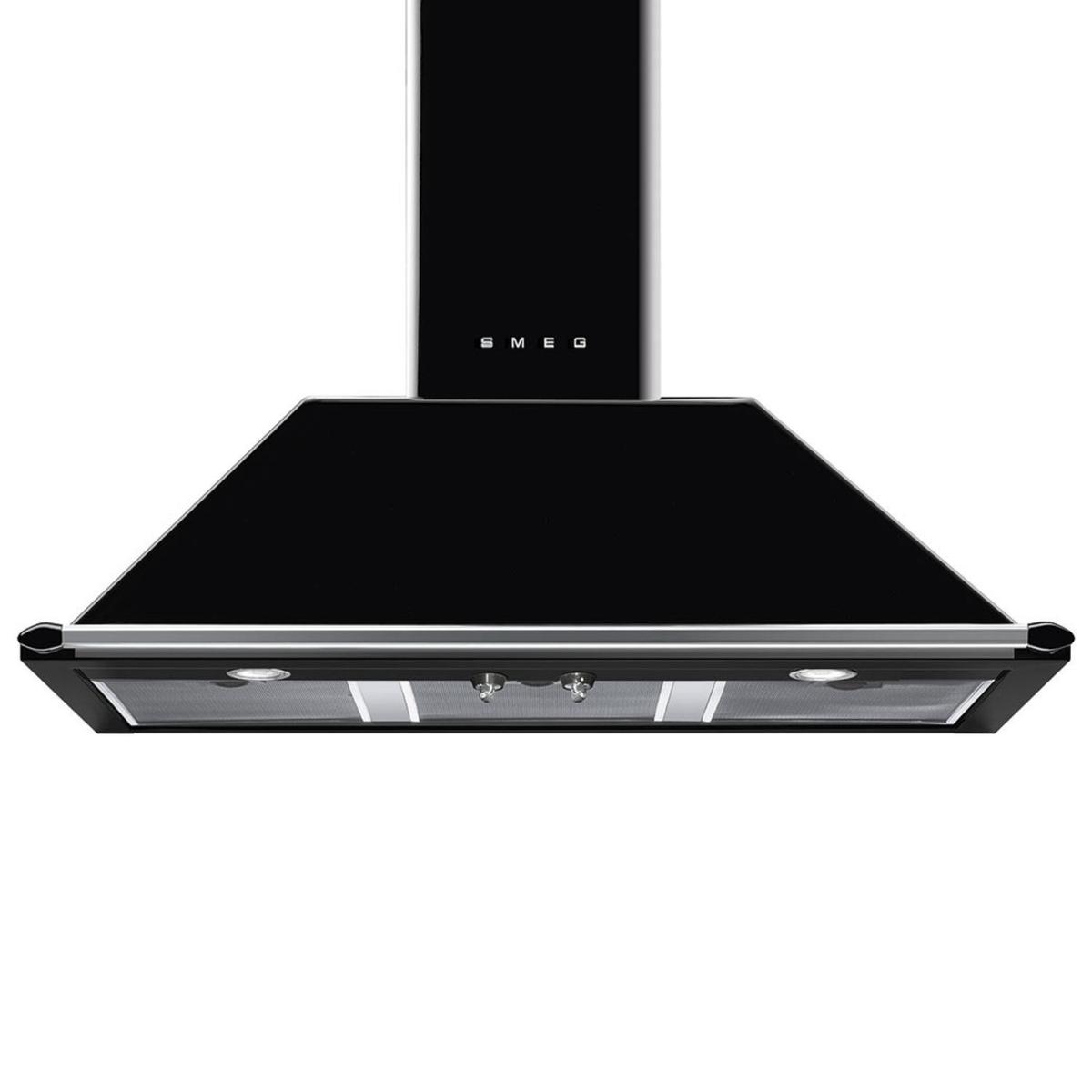 Smeg Victoria 100cm Chimney Cooker Hood - Black