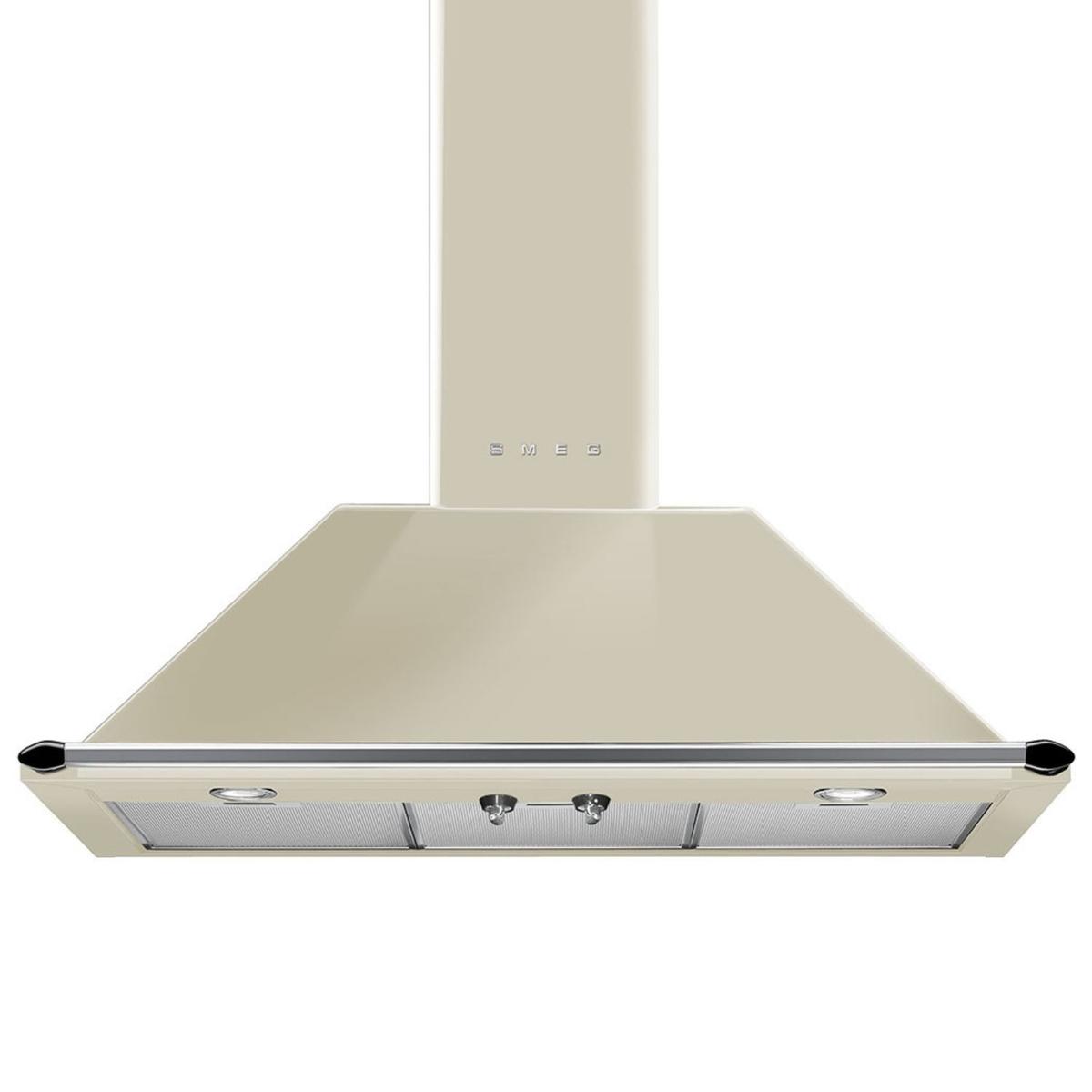 Smeg Victoria 90cm Chimney Cooker Hood - Cream