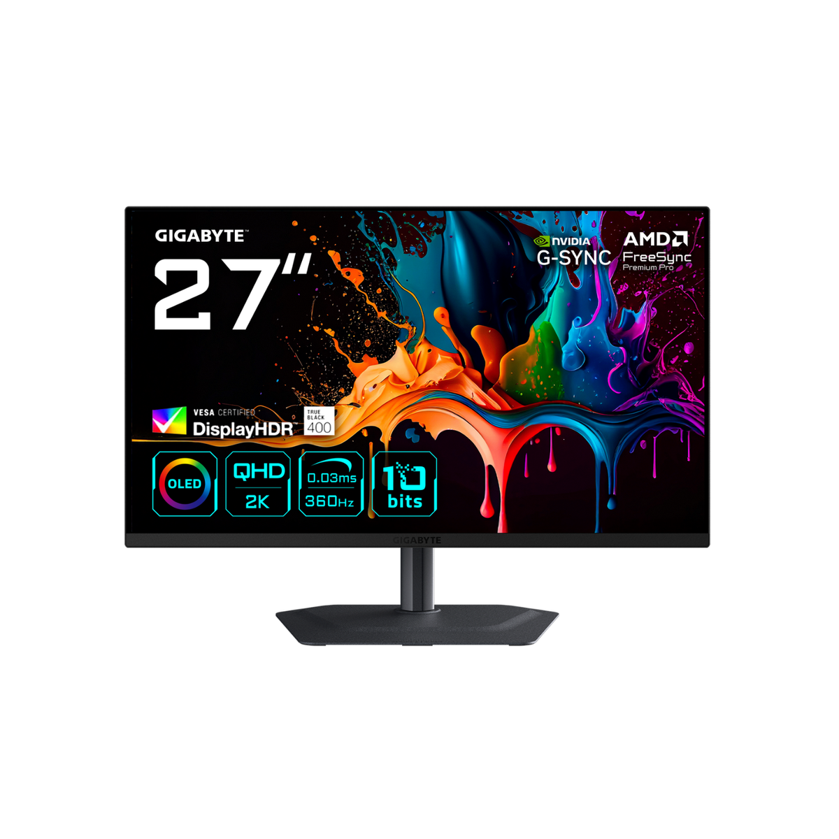 Refurbished GIGABYTE MO27Q3-EK 27" OLED QHD 360Hz 0.03ms Gaming Monitor