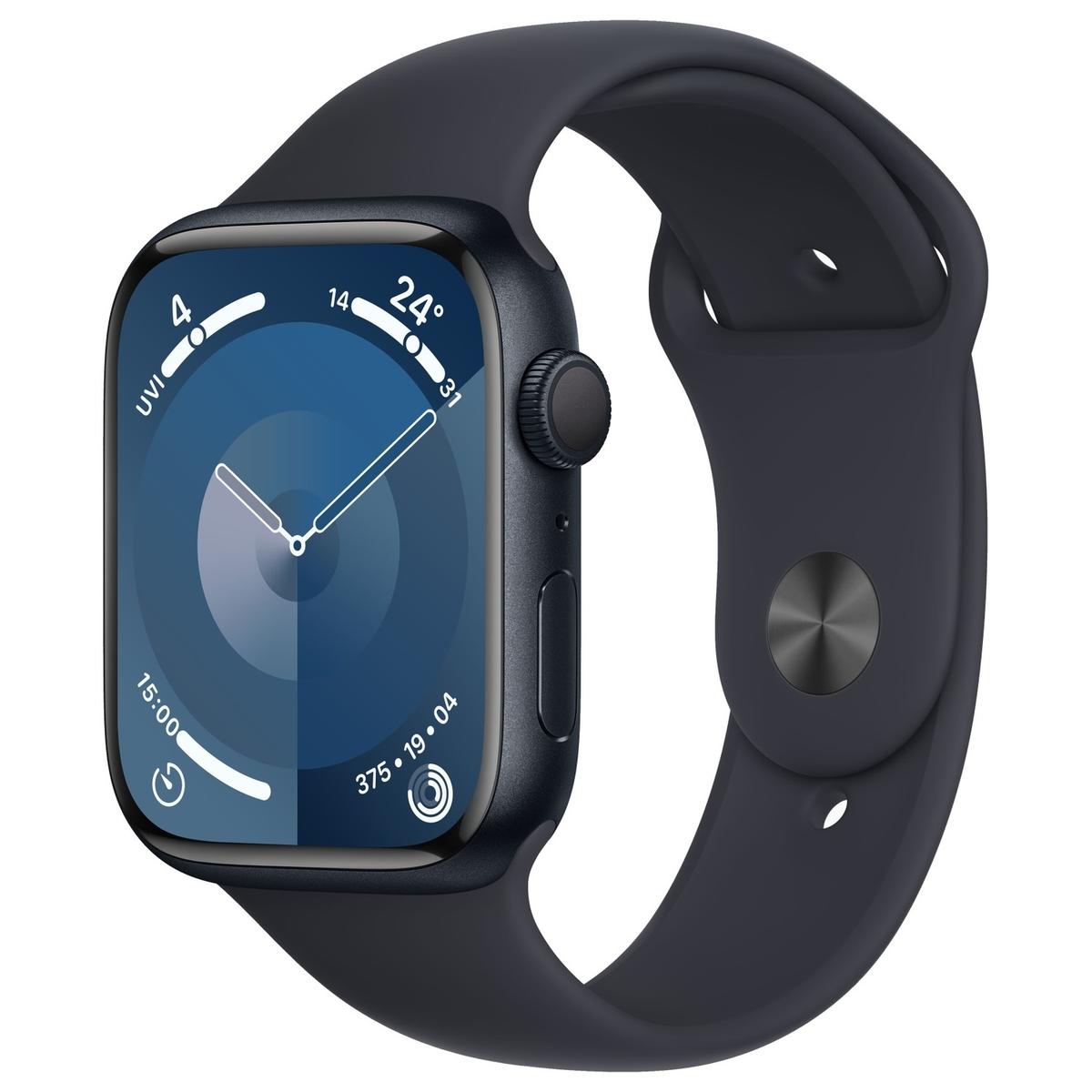 Refurbished Apple Watch Series 9 GPS 41mm Midnight Aluminium Case with Midnight Sport Band - S/M
