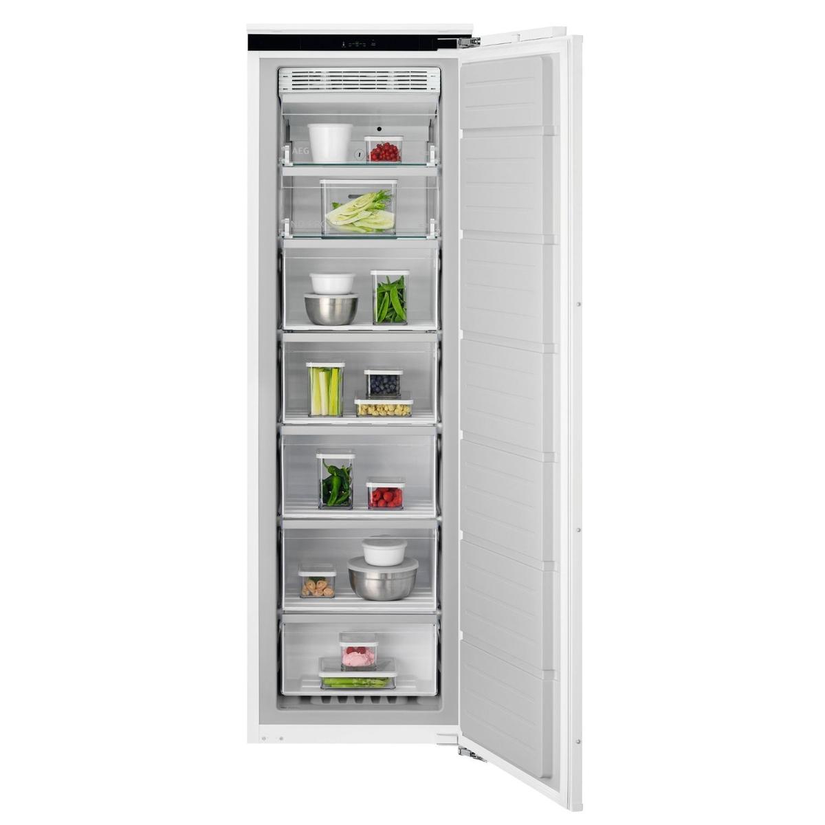 Refurbished AEG 7000 Series NAB7N181EC Integrated 204 Litre Upright Freezer
