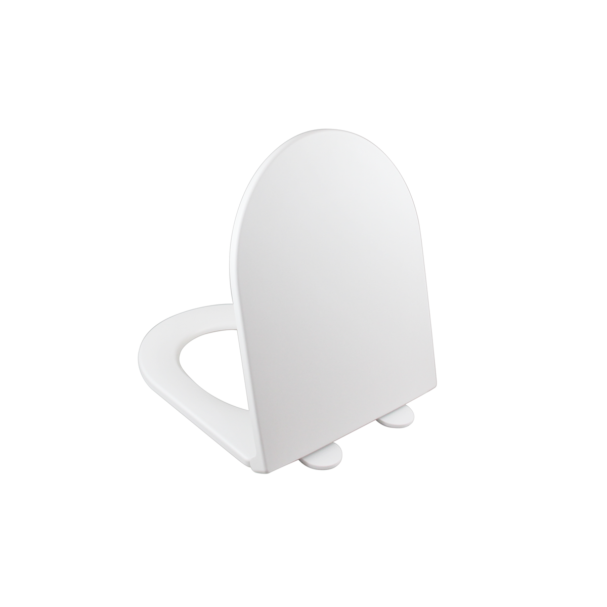 ONLY OPENED - Matt White Round Soft Close Toilet Seat - Newport