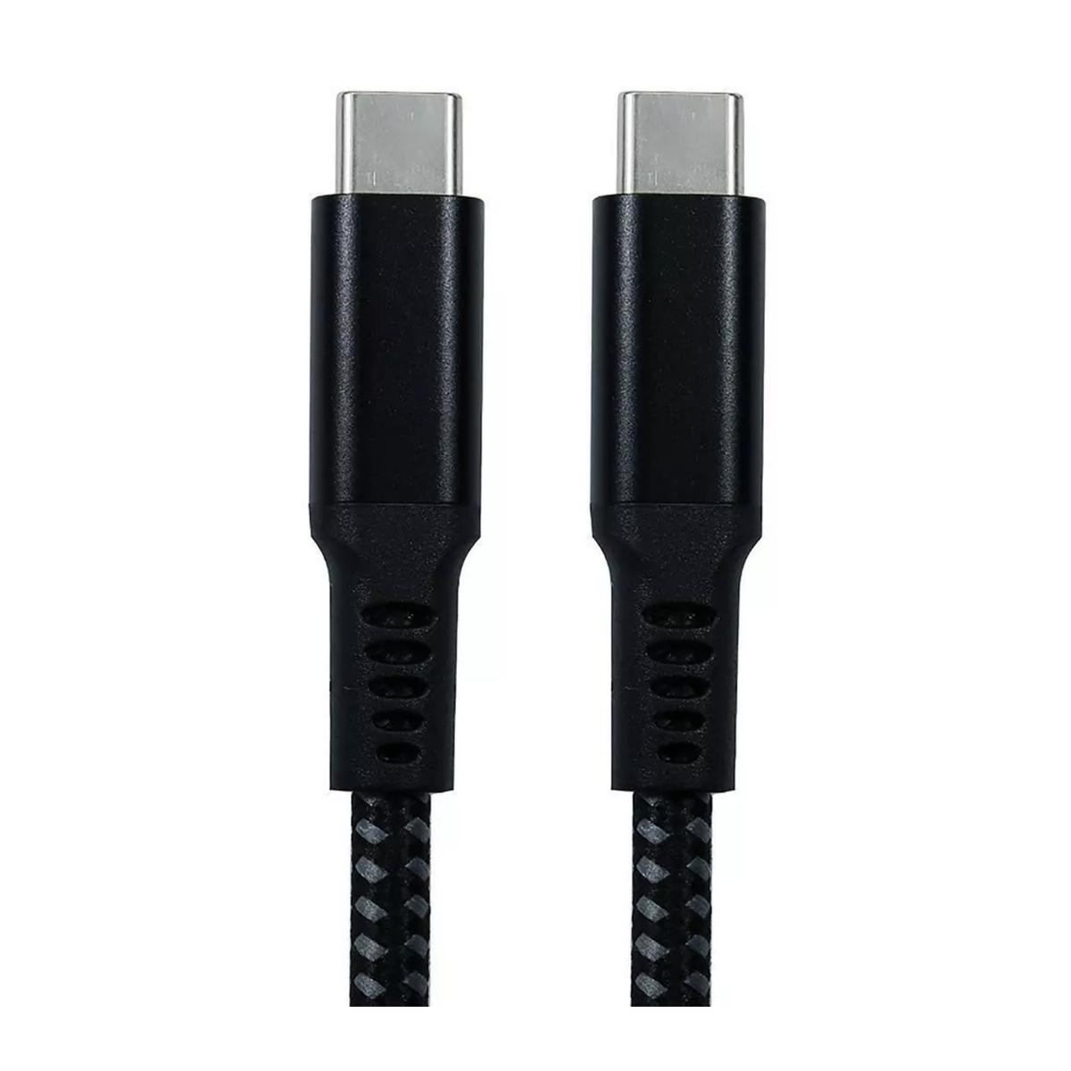 OEM 1.8 Meter USB-C to USB-C Male to Male 100W Braided Cable Black