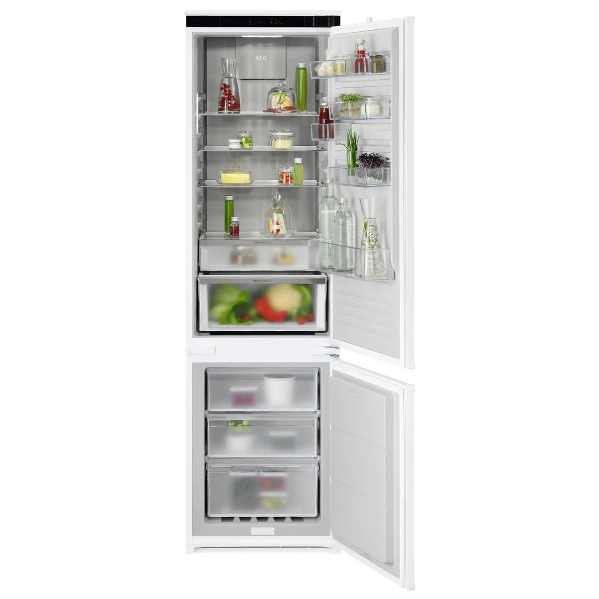 AEG 8000 Series 269 Litre 189cm 70/30 Integrated Fridge Freezer with Sliding Door Hinge